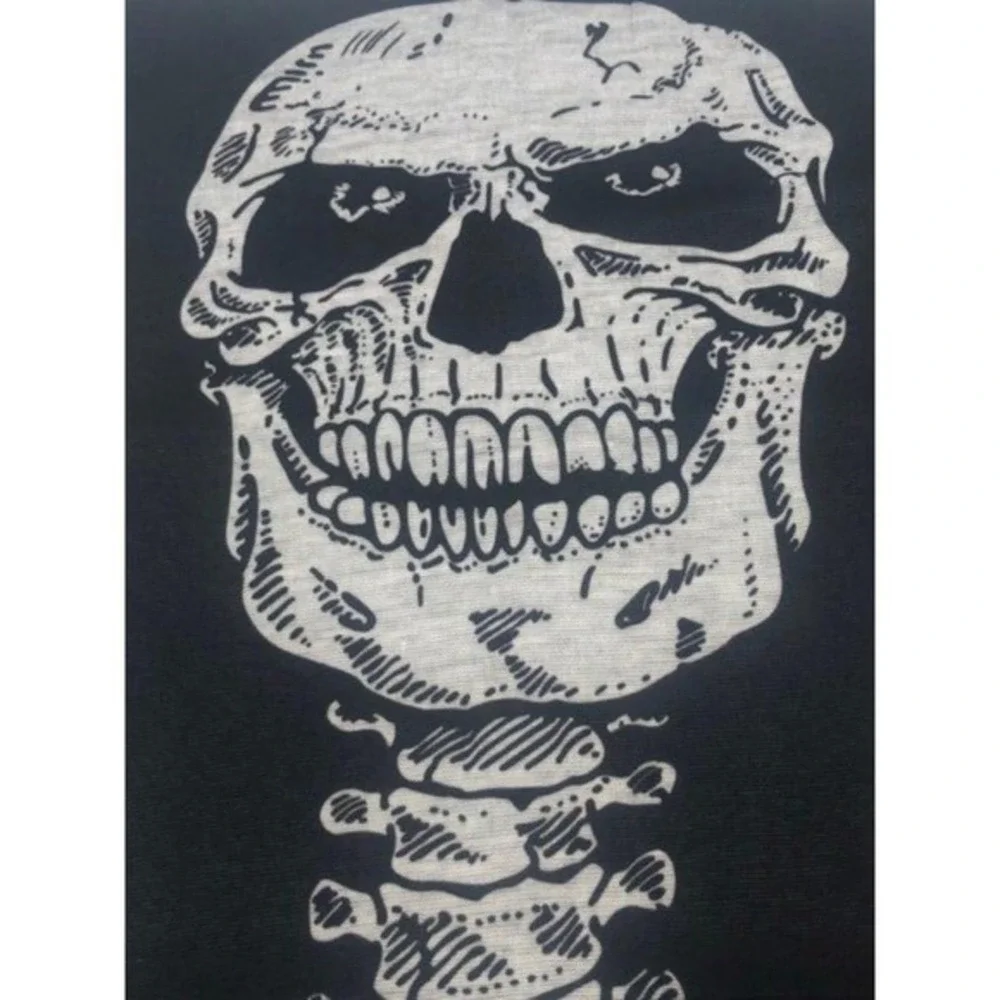Motorcycle Helmet Skull Neck Face Mask Unisex‎ White & Black